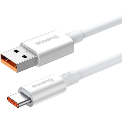 Дата кабель USB 2.0 AM to Type-C 1.0m 5A White Baseus (CAYS001302)