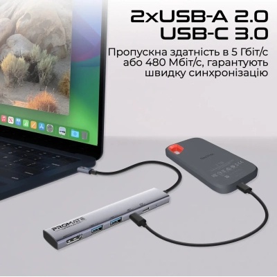 Концентратор Promate USB Hub 5 ports linkhub-5x (linkhub-5x)