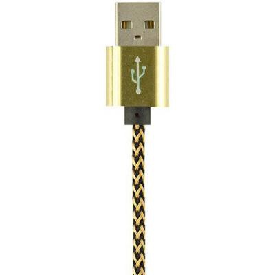 Дата кабель USB 2.0 AM to Lightning Gold Edition Carbon Gold Gelius (45845)