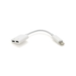Перехідник Lightning M to 2xLightning F 0.05m white Voltronic (J008/2L)