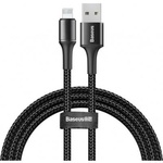 Дата кабель Baseus USB 2.0 AM to Lightning 1.0m Halo Black (CALGH-B01)