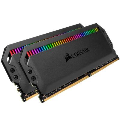 Модуль памяти для компьютера DDR4 32GB (2x16GB) 3000 MHz Dominator Platinum RGB Black CORSAIR (CMT32GX4M2C3000C15)
