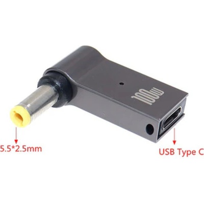 Перехідник USB-C to DC 5.5x2.5mm 100W ХОКО (XK-DC-C-5.5-2.5)