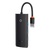 Концентратор Baseus USB 3.0 to 4xUSB 3.0 0.25m black (WKQX030001)