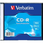 Диск CD Verbatim CD-R 700Mb 52x 1шт Slim Case (43347-1disk)