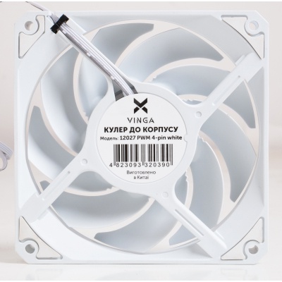 Кулер до корпусу Vinga 12027 PWM 4-pin white ОЕМ