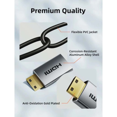 Кабель мультимедійний HDMI mini M to HDMI M 0.5m 8K60Hz Cabletime (CA915859)