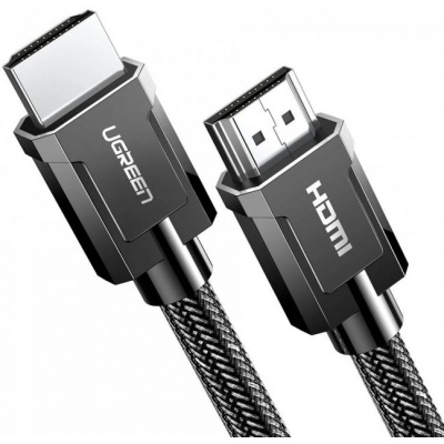 Кабель мультимедийный HDMI to HDMI 2.0m 8K Round with Braided HD135 (Gray) Ugreen (70321)
