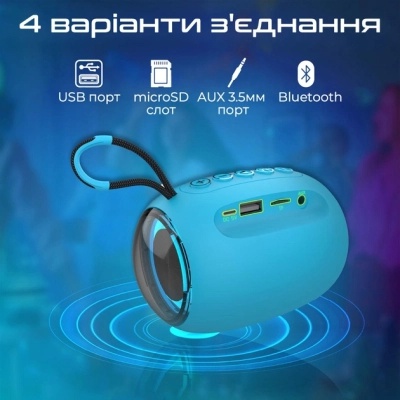 Акустична система Promate Capsule-3 Blue (capsule-3.blue)