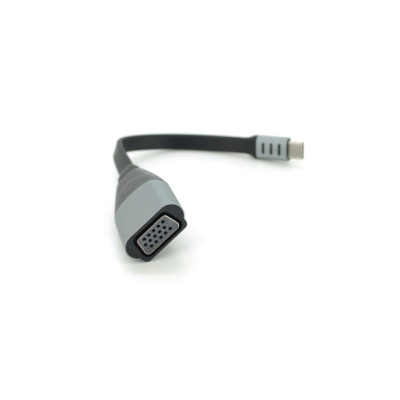 Перехідник USB-C M to VGA F 0.18m black-gray Voltronic (YT-Type-C(M)/VGA(F)-18cm/27031)