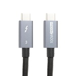 Дата кабель USB-C to USB-C 2.0m Thunderbolt 3 40Gbps, 100W, 20V/ 5A, 4K/ PowerPlant (CA913343)