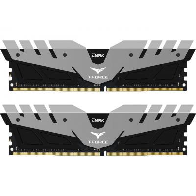Модуль памяти для компьютера DDR4 16GB (2x8GB) 2666 MHz T-Force Dark Gray Team (TDGED416G2666HC15BDC01)