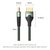 Кабель мультимедійний HDMI M to HDMI M 1.0m 8K ultra thin cotton braided green Vention (ALOGF)
