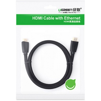 Кабель мультимедийный HDMI to HDMI 1.5m HD118 Nylon Braid (Black) Ugreen (40409)