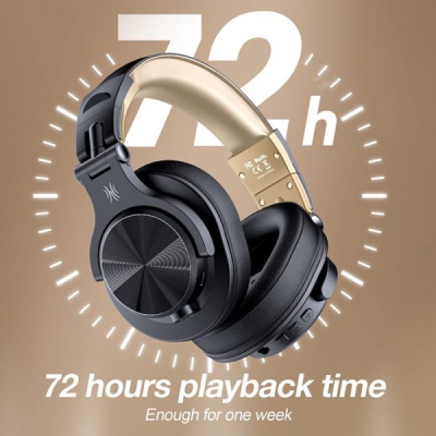 Навушники OneOdio Fusion A70 Bluetooth+3,5мм/6,35мм Black/Gold (A70 Black Gold)