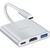 Концентратор HOCO USB-C to USB3.0+HDMI+PD HB14 Silver (6931474725790)