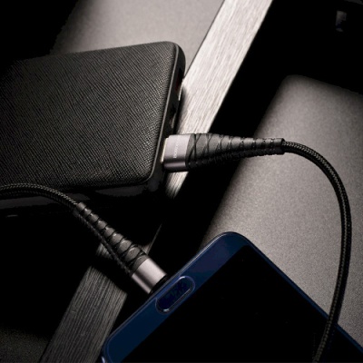 Дата кабель USB 2.0 AM to Lightning 1.0m 2.4A nylon BX32 black BOROFONE (6931474710413)