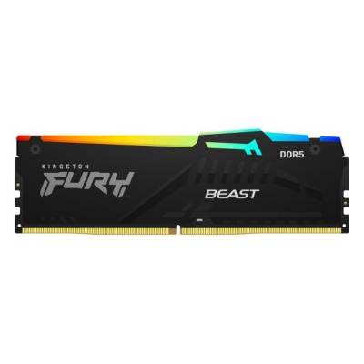 Модуль пам'яті для комп'ютера DDR5 32GB (2x16GB) 6000 MHz Beast RGB AM5 Black Kingston Fury (ex.HyperX) (KF560C36BBEAK2-32)