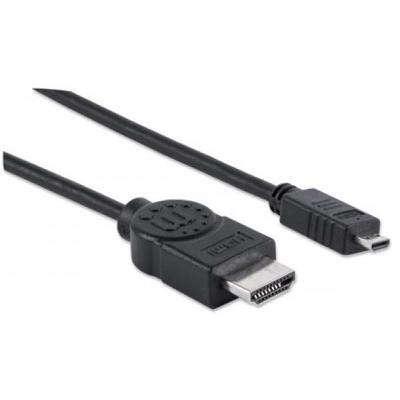 Кабель мультимедийный HDMI A to HDMI D (micro), 2.0m Manhattan (324427)