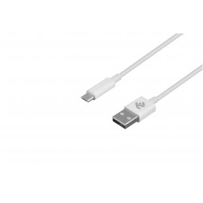 Дата кабель USB 2.0 AM to Micro 5P 1.0m white 2E (2E-CCMAB-WT)