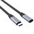 Дата кабель USB-C 3.1 AM/AF 2.0m 10Gbps 100W nylon braid Choetech (XCC-1039-CA-GY)