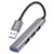 Концентратор HOCO USB to USB 3.0 + 3xUSB 2.0 metal gray (6931474765468)