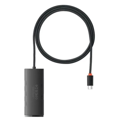 Концентратор Baseus USB-C to 4xUSB 3.0 1.0m black (WKQX030401)