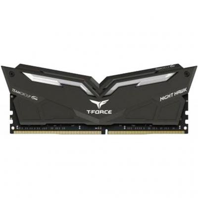 Модуль памяти для компьютера DDR4 16GB (2x8GB) 2666 MHz T-Force Night Hawk Black LED/Blue Team (THBD416G2666HC15BDC01)