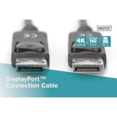 Кабель мультимедійний Display Port to Display Port 2.0m UHD 4K Digitus (DB-340100-020-S)