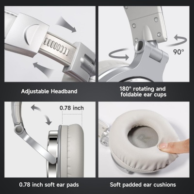 Навушники OneOdio Pro 10 3,5мм/6,35мм Silver (Pro 10 Silver)