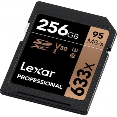 Карта памяти Lexar 256GB SDXC class 10 UHS-I U3 V30 633x Professional (LSD256CB633)