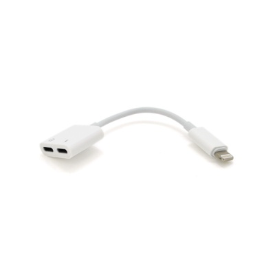 Перехідник Lightning M to 2xLightning F 0.05m white Voltronic (J008/2L)