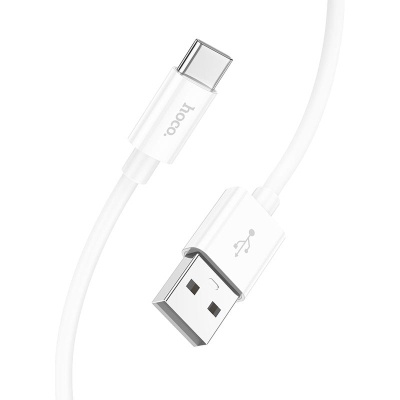 Дата кабель USB 2.0 AM to USB-C 1.0m Magic silicone X87 white HOCO (6931474783240)