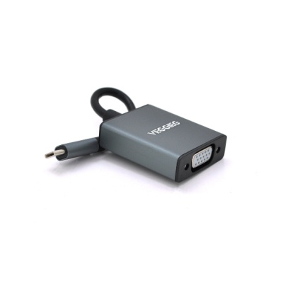Перехідник USB-C M to VGA F 0.1m black VEGGIEG (TV-S/B/19906)