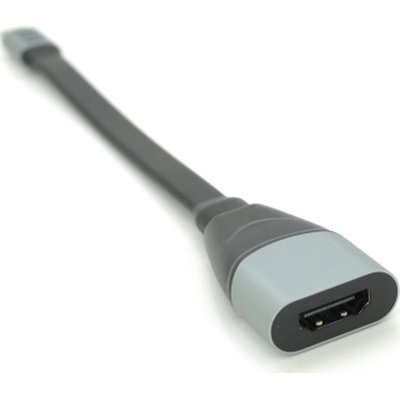 Перехідник USB-C to HDMI F 0.18m black-gray Voltronic (Type-C(M)/HDMI(F)flat18cm)