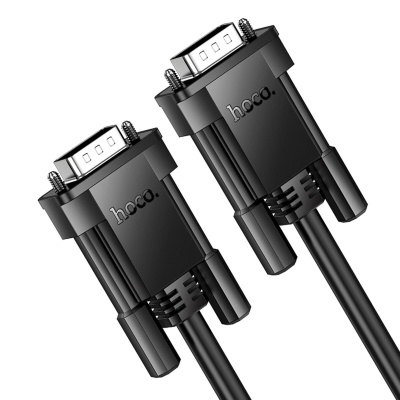 Кабель мультимедійний VGA M to VGA M 1.0m black HOCO (6942007628204)