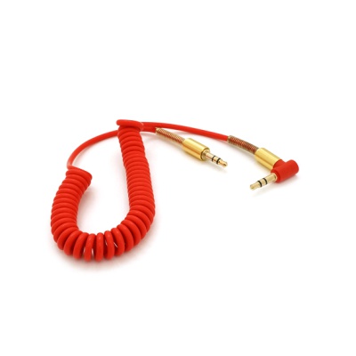 Кабель мультимедійний 3.5mm M to 3.5mm M 1.5m 90° corner red Voltronic (YT-AUXSGJ(M)/(M)-1.5-R)