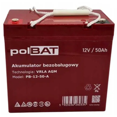 Батарея до ДБЖ polBAT AGM 12V-50Ah (PB-12-50-A)