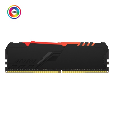 Модуль пам'яті для комп'ютера DDR4 64GB (2x32GB) 3200 MHz Fury Beast RGB Kingston Fury (ex.HyperX) (KF432C16BBAK2/64)