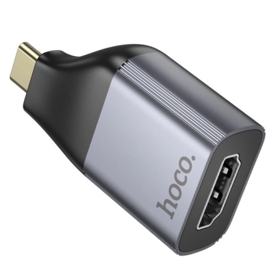 Перехідник USB-C to HDMI F gray HOCO (6942007645584)