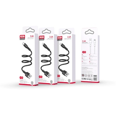 Дата кабель USB 2.0 AM to USB-C 1.0m black XO (NB230-AC.black)