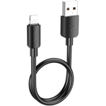 Дата кабель USB 2.0 AM to Lightning 0.25m Hyper X96 black HOCO (6942007609388)