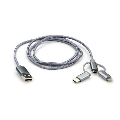 Дата кабель USB 2.0 AM to Type-C&Micro 5P&Lightning 1.0m Vinga (Charge3in1)