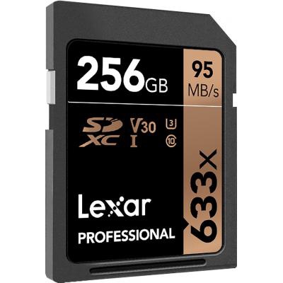 Карта памяти Lexar 256GB SDXC class 10 UHS-I U3 V30 633x Professional (LSD256CB633)