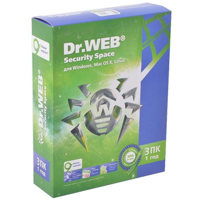 Антивирус Dr. Web Security Space 11, 3 ПК 1 год (BHW-B-12M-3-A3)