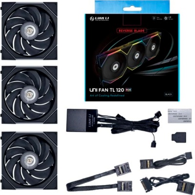Кулер до корпусу Lian Li Reverse TL 120-3, Black (G99.12RTL3B.00)