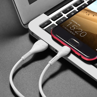 Дата кабель USB 2.0 AM to Micro 5P 1.0m 2.4A PVC X37 white HOCO (6931474710505)