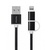 Дата кабель USB 2.0 AM to Lightning + Micro 5P ColorWay (CW-CBU2001-BK)
