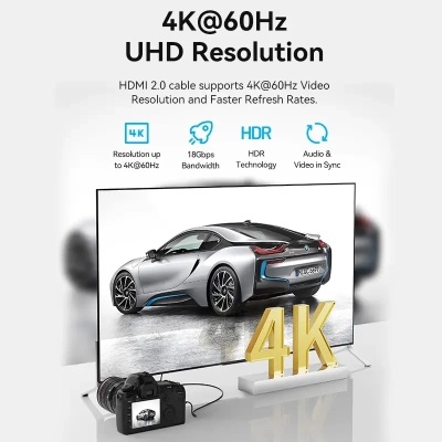 Кабель мультимедійний HDMI to Micro HDMI 1.5m V2.0 4K 60Hz 18Gbps HDR Dolby Vention (AGHBG)