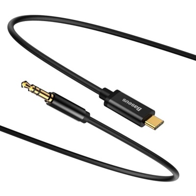 Кабель мультимедійний USB-C to 3.5mm M 1.2m black Baseus (CAM01-01)